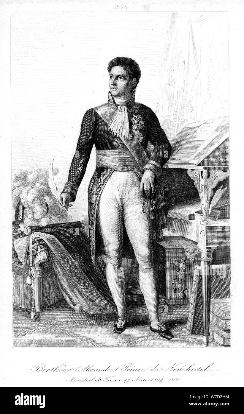 Louis Alexandre Berthier (1753-1815), Marshal of France, 1839. Creator: Contenau. Stock Photo