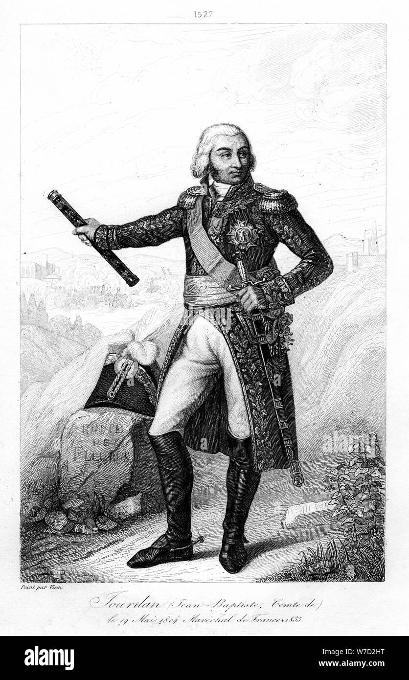 Jean-Baptiste Jourdan (1762-1833), Marshal of France, 1839.Artist: Legris Stock Photo
