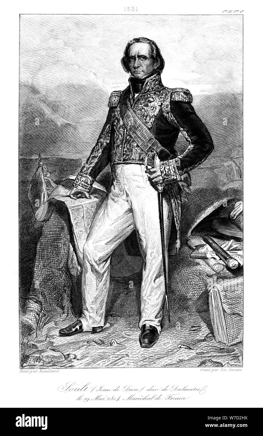 Nicolas Jean de Dieu Soult (1769-1851), duc de Dalmatie, 1839.Artist: De Mare Stock Photo