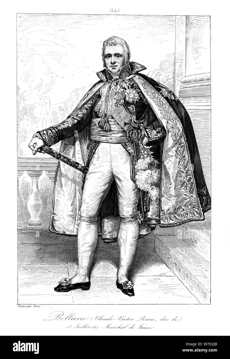Claude Victor Perrin (1764-1841), duc de Belluno, 1839.Artist: A Migneret Stock Photo