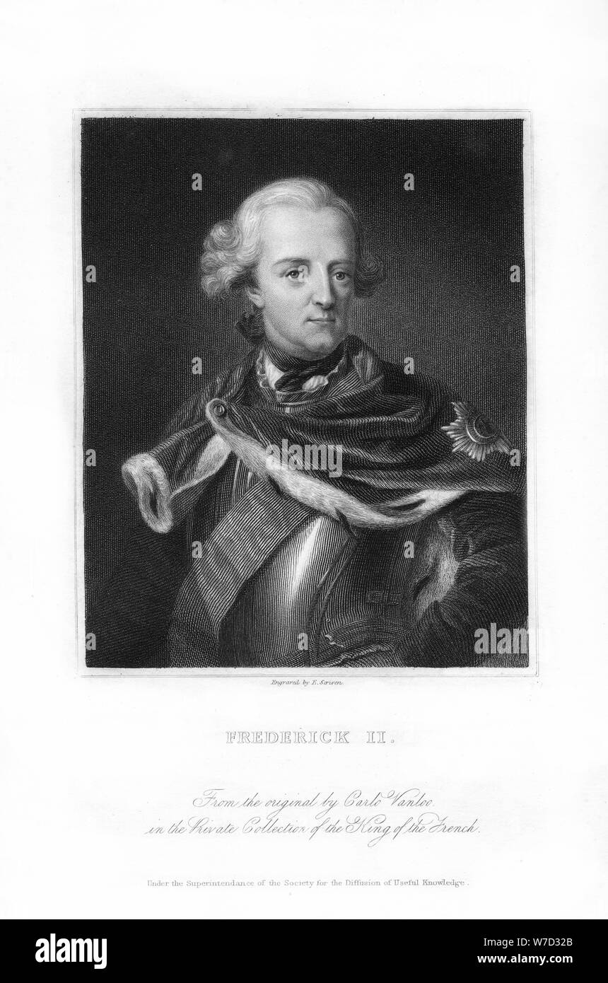 Frederick the Great, King of Prussia, (1836).Artist E Scriven Stock