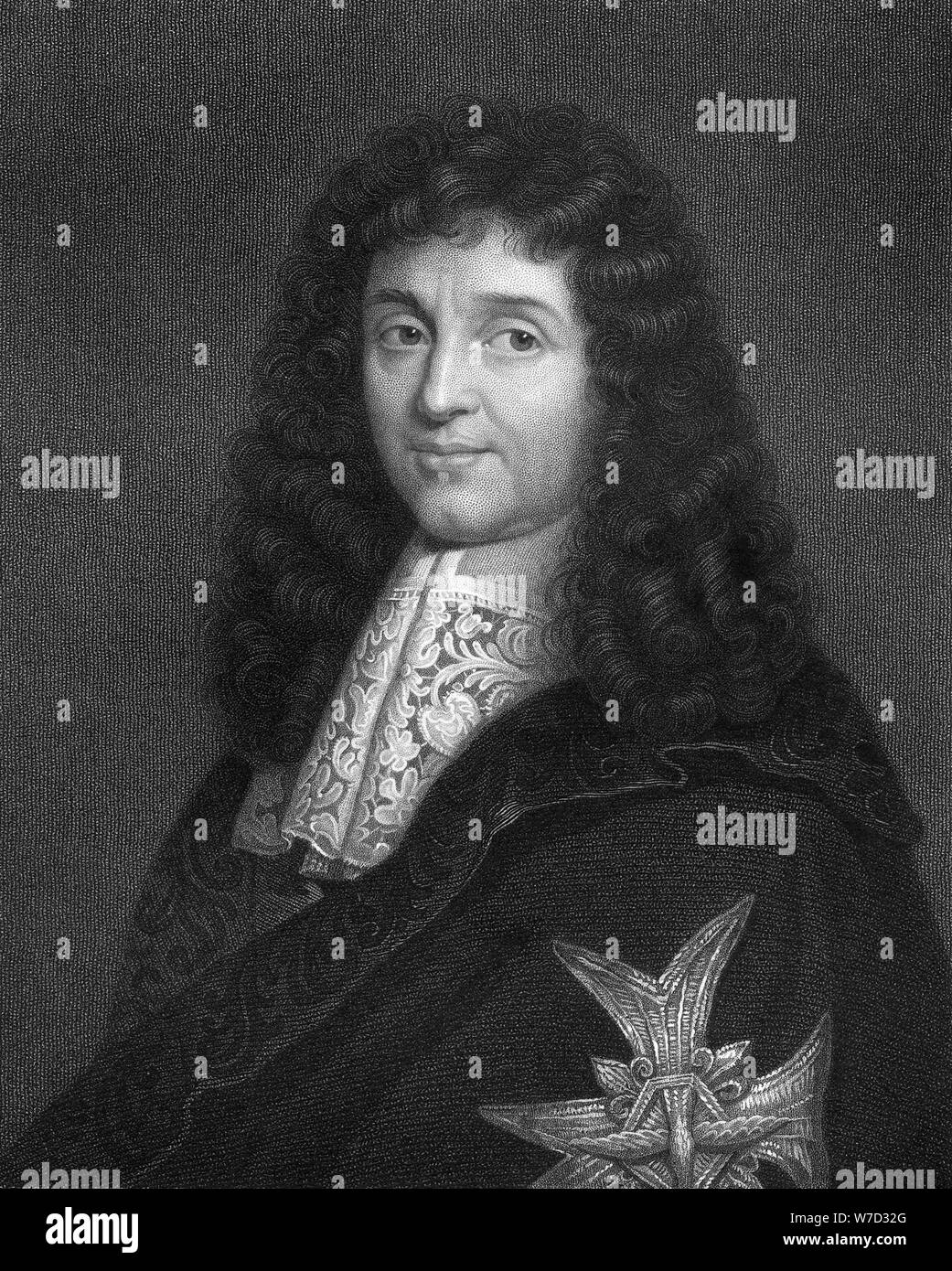 Jean-Baptiste Colbert, 17th century French statesman, (1836).Artist: W Holl Stock Photo