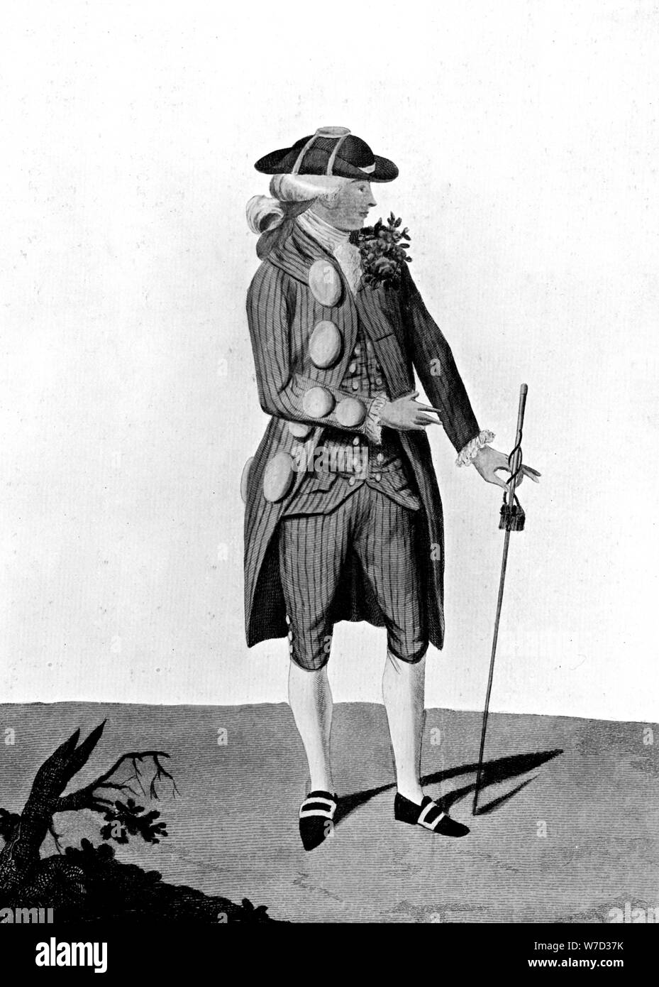 'Buckles and Buttons: I am the thing, dem-me', 1777. Artist: Unknown Stock Photo