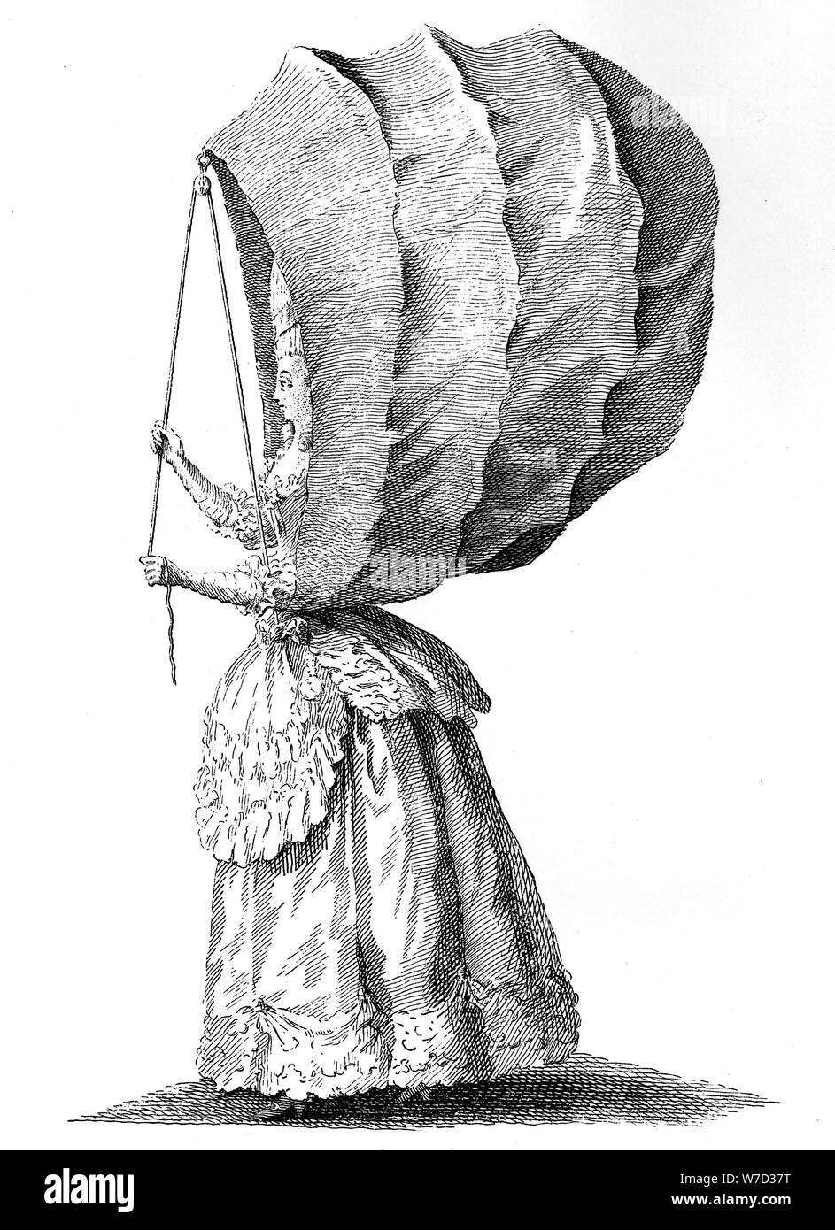 'Miss Calash' drawn by Miss Calash, 1778.Artist: Miss Calash Stock Photo