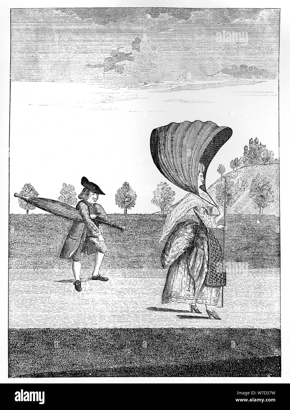 'The Ton at Greenwich: A la festoon dans le park a Greenwich' 1777. Artist: Unknown Stock Photo