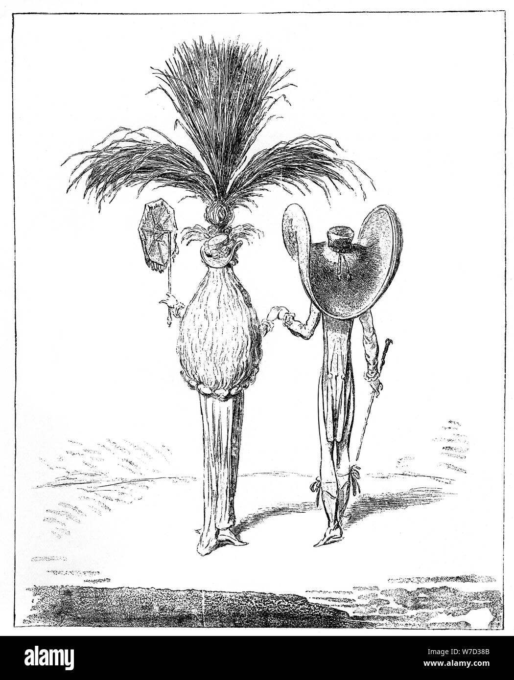 'Parasols for 1795'. Artist: Unknown Stock Photo