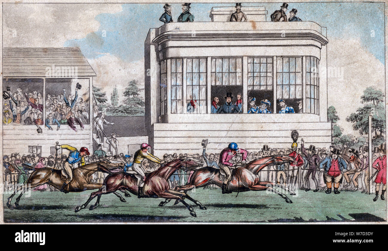 George IV and the Duke of York, The Royal Stand, Ascot, early 19th century. Artist: Unknown Stock Photo