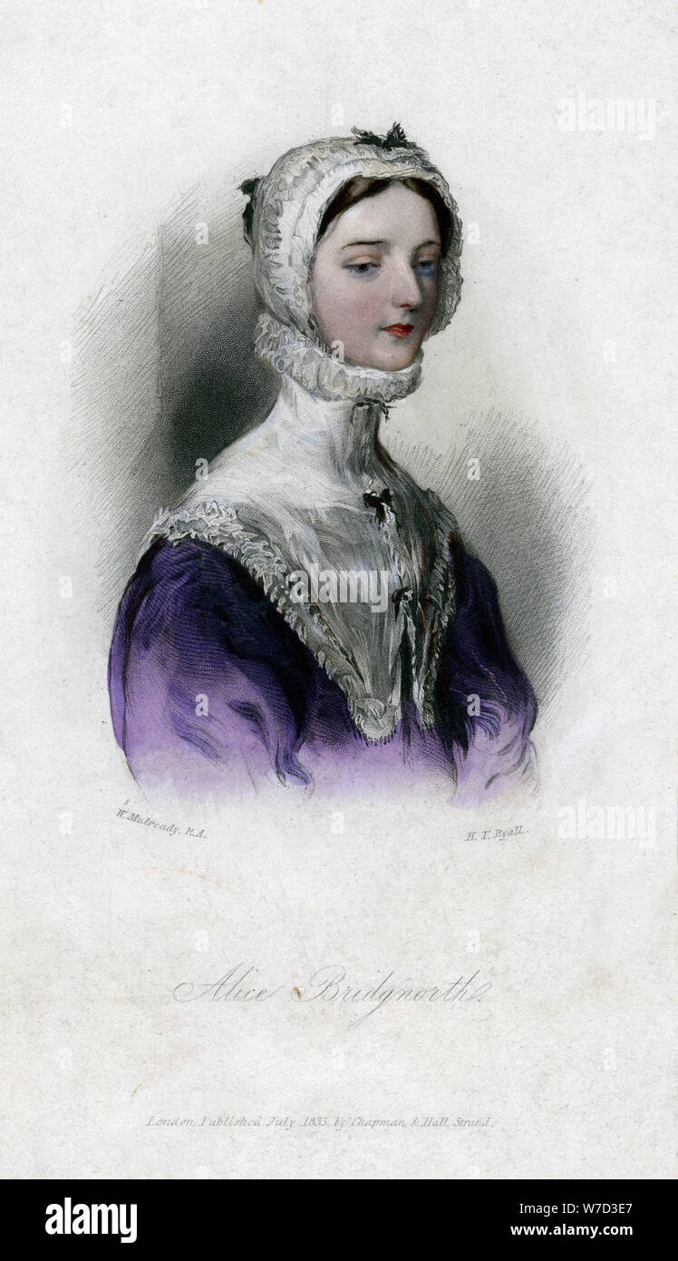 Alice Bridgenorth, a character in Walter Scott's novel Peveril of the Peak, 1833. Artist: Unknown Stock Photo