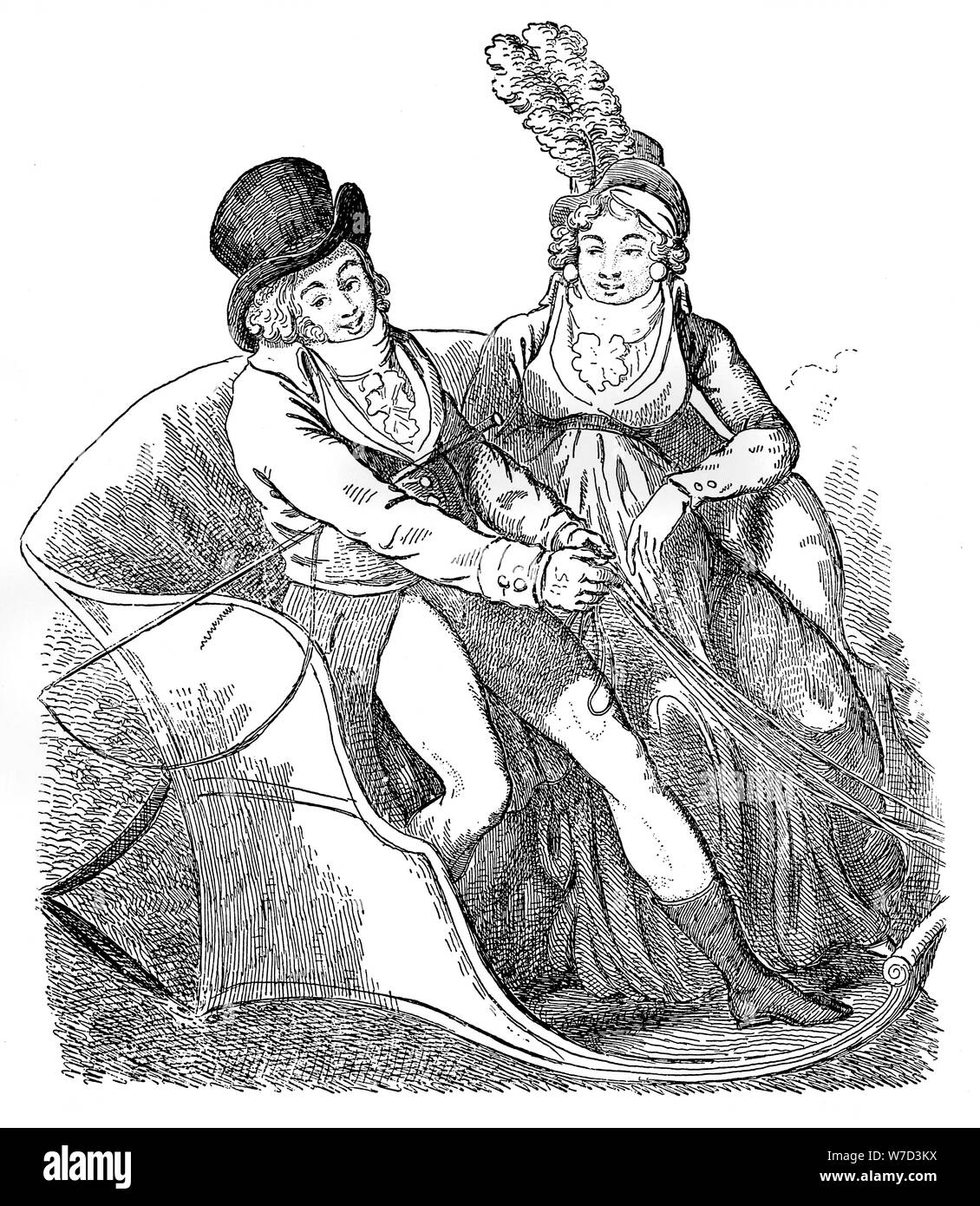 'A Goldfinch and his Mistress', 1796.Artist: Isaac Cruikshank Stock Photo