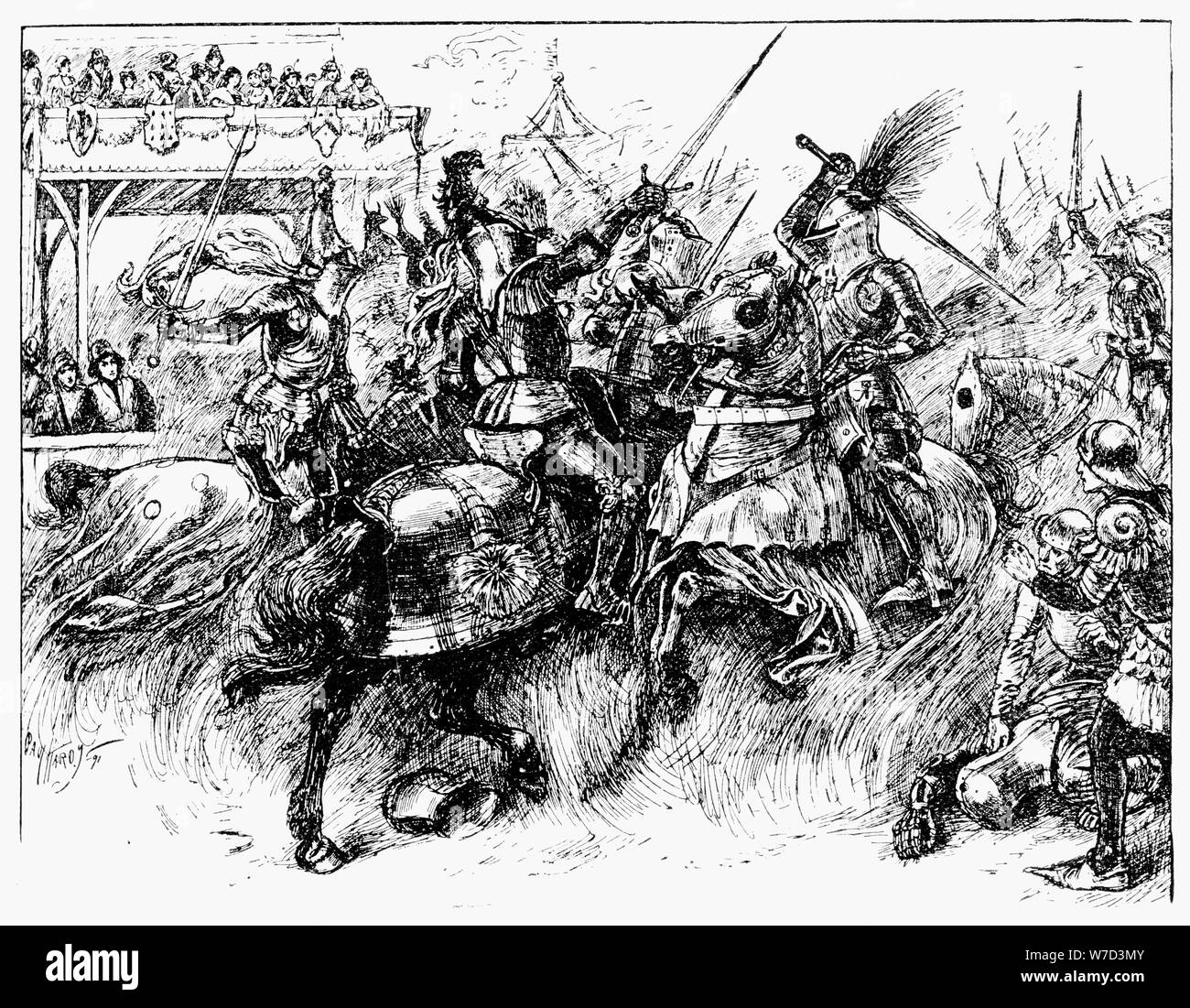 An English tournament, 1909. Artist Unknown Stock Photo Alamy