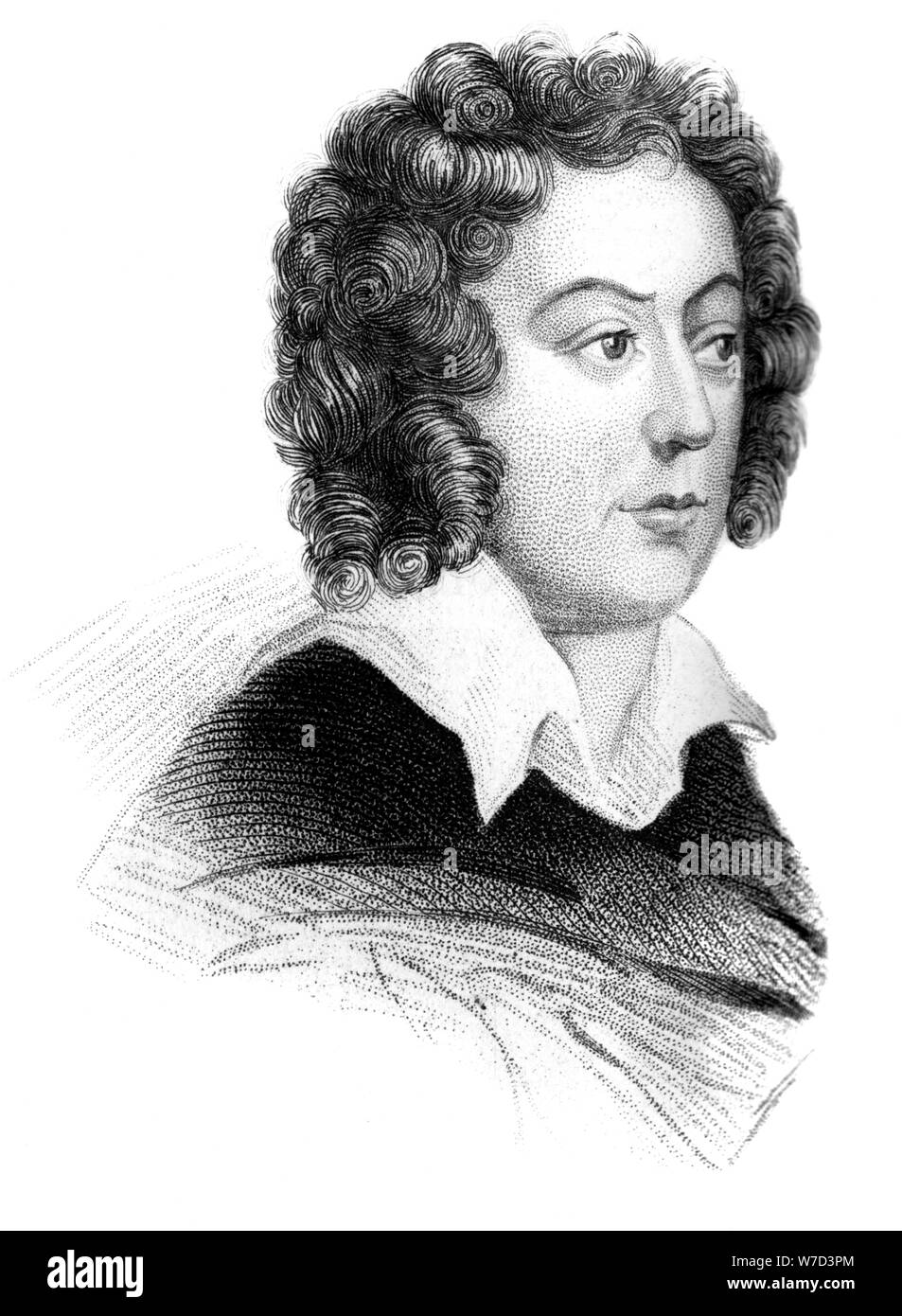 Henry Purcell, 17th century English Baroque composer, (c1850). Artist: Unknown Stock Photo