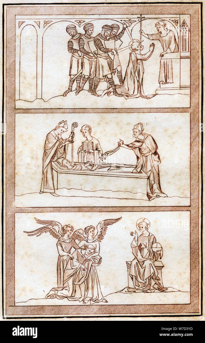 The Life of Thomas Becket, (1801).Artist: Joseph Strutt Stock Photo