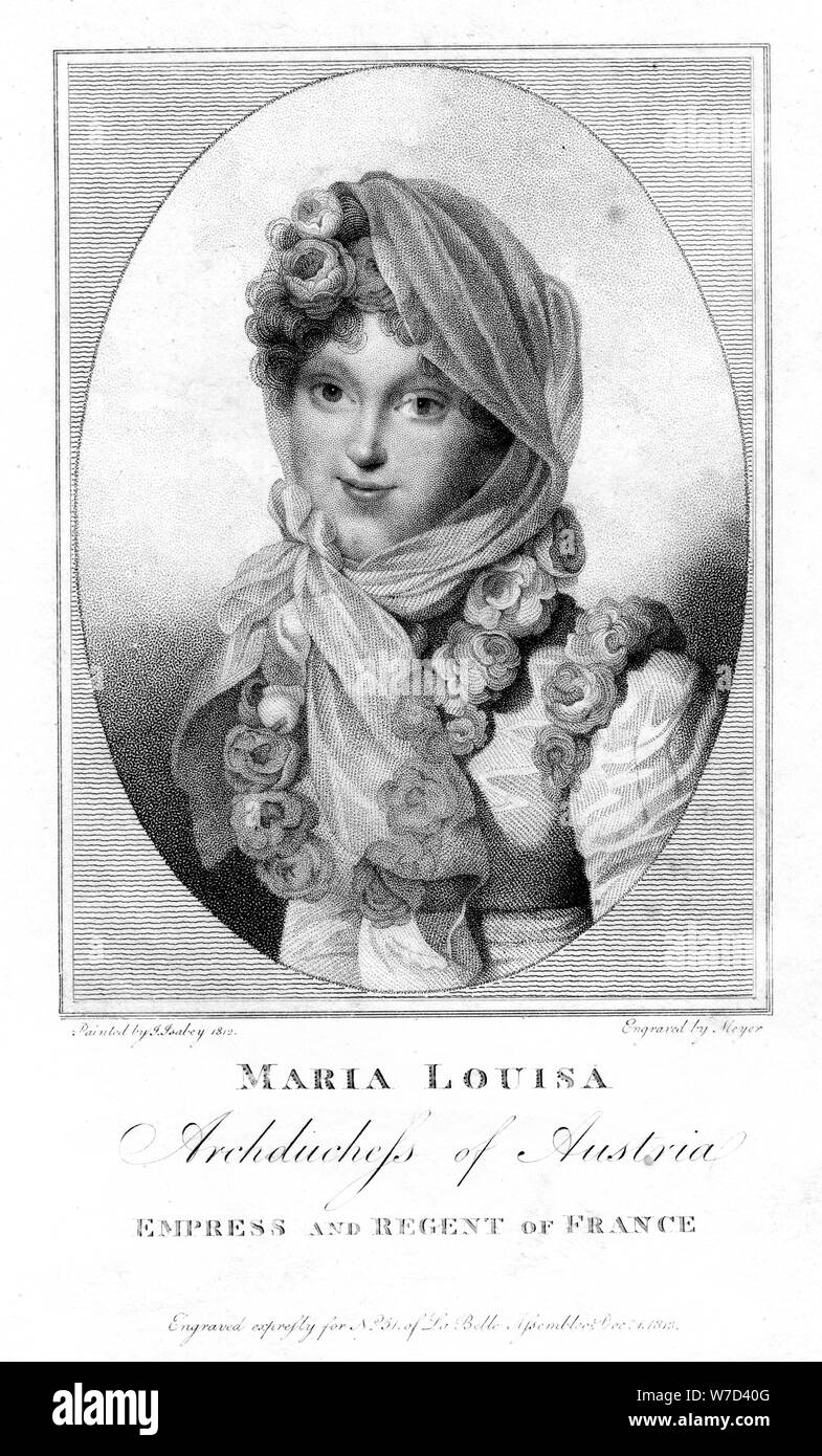 Maria Louisa, Archduchess of Austria, 1813.Artist: Henri Meyer Stock Photo