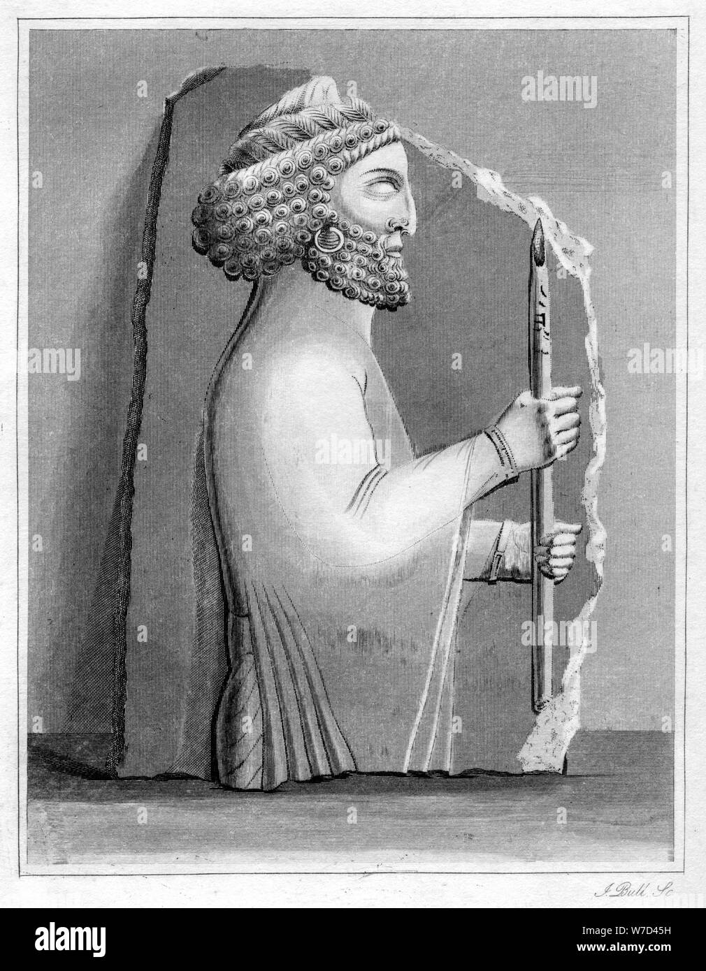 Persepolian sculpture, 1848.Artist: J Bull Stock Photo