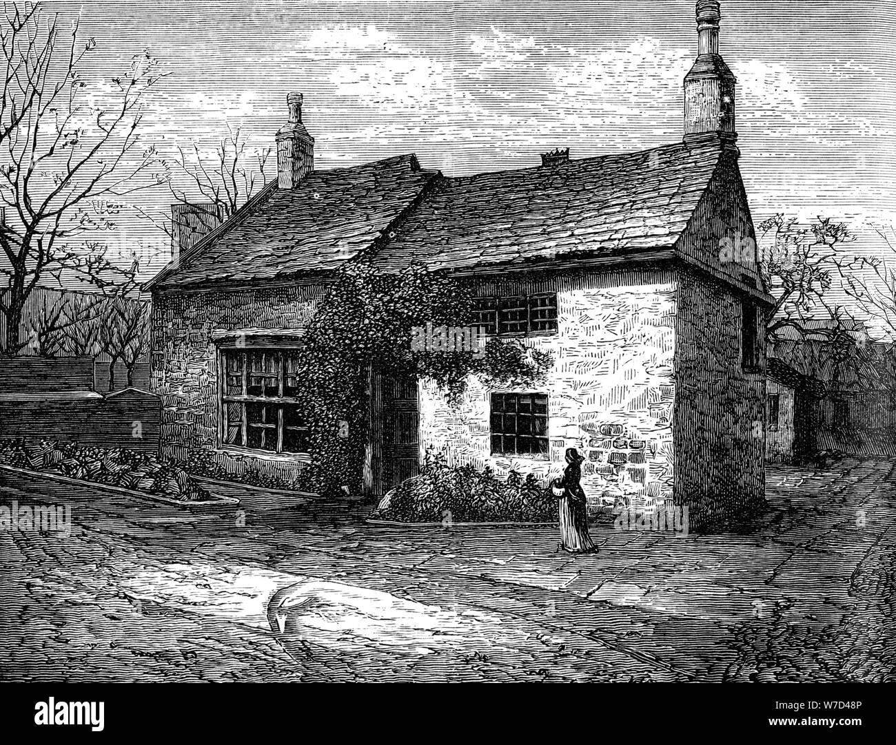 The Old Manor-House, Morley, Leeds, West Yorkshire, bithplace of Sir Titus Salt, c1880. Artist: Unknown Stock Photo