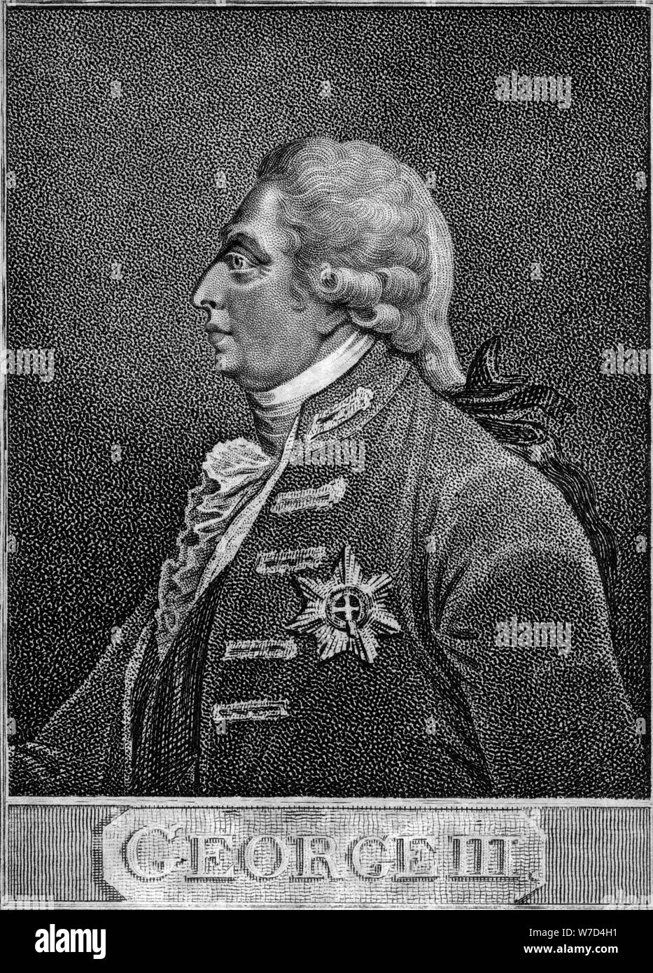 George III of the United Kingdom.Artist: J Chapman Stock Photo