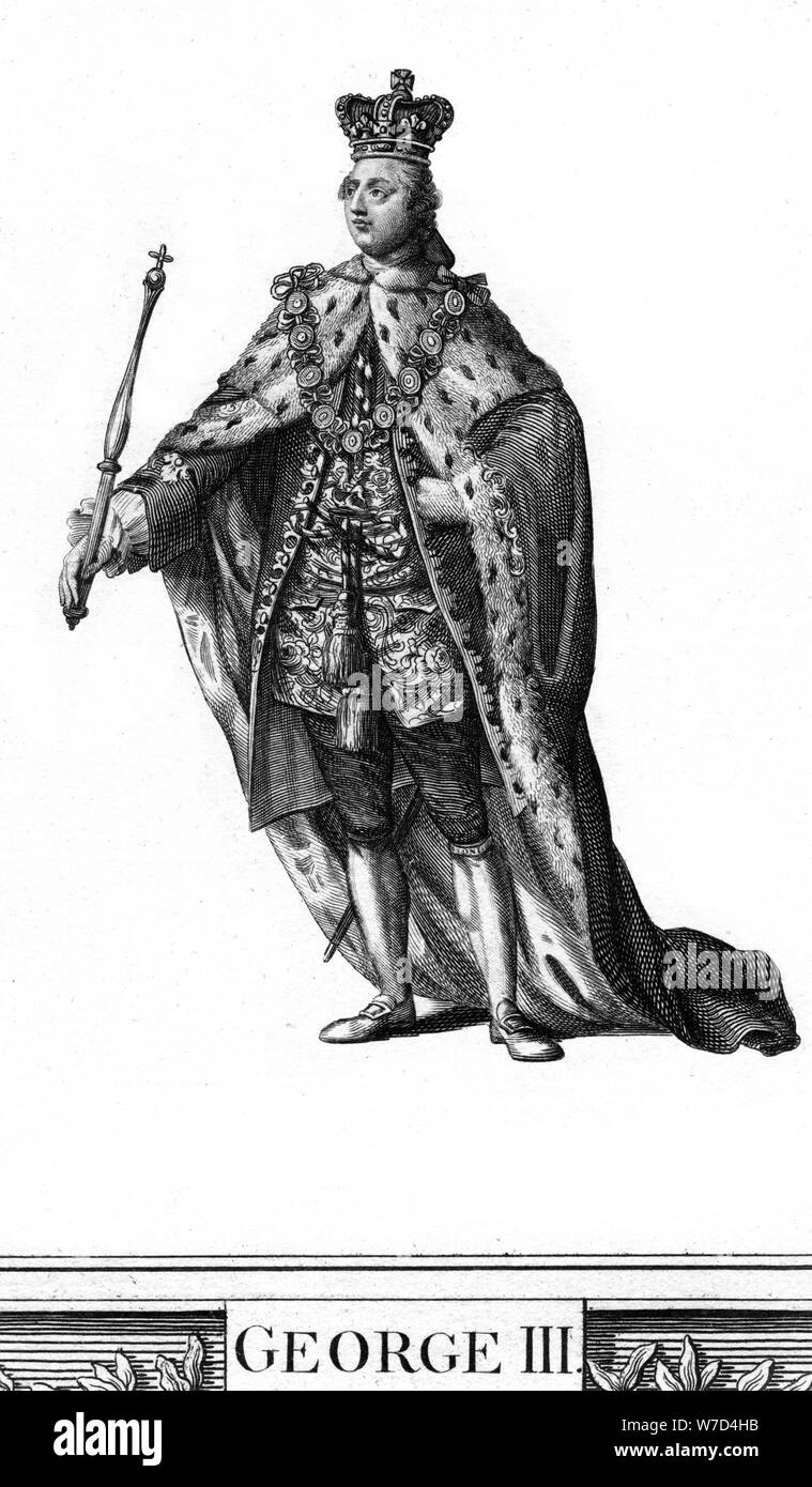George III of the United Kingdom. Artist: Unknown Stock Photo