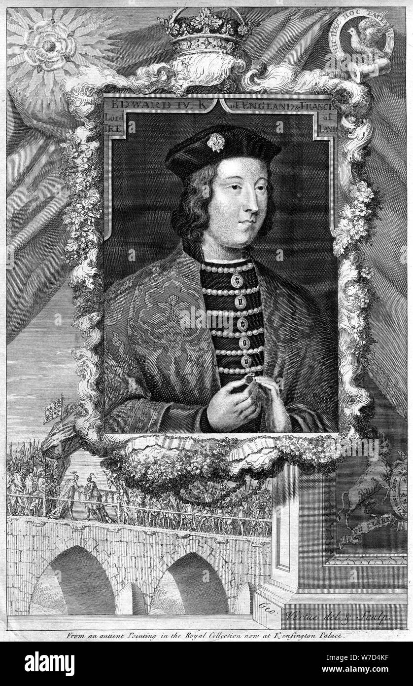King Edward IV of England.Artist: George Vertue Stock Photo