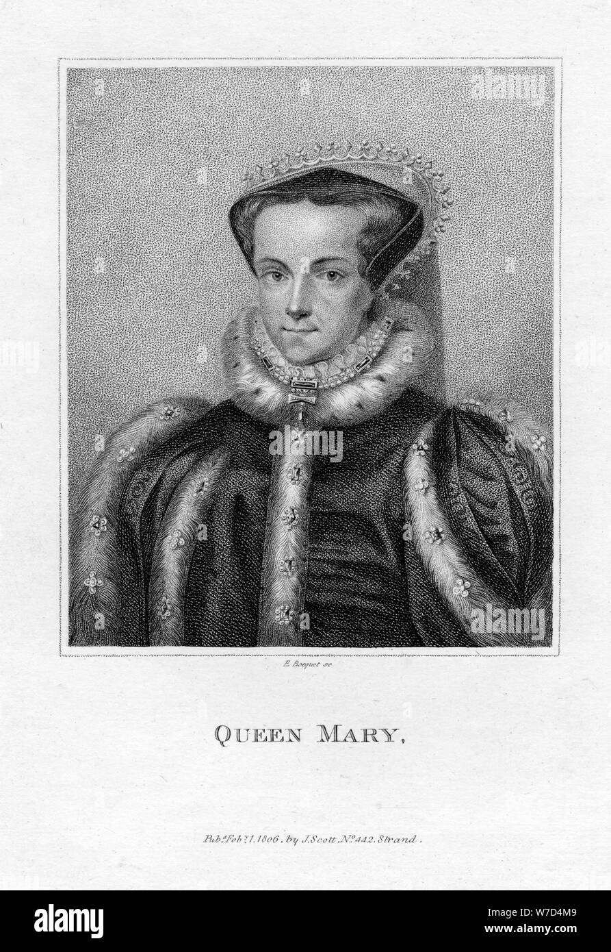 Queen Mary I of England, (1806).Artist E Bocquet Stock Photo Alamy