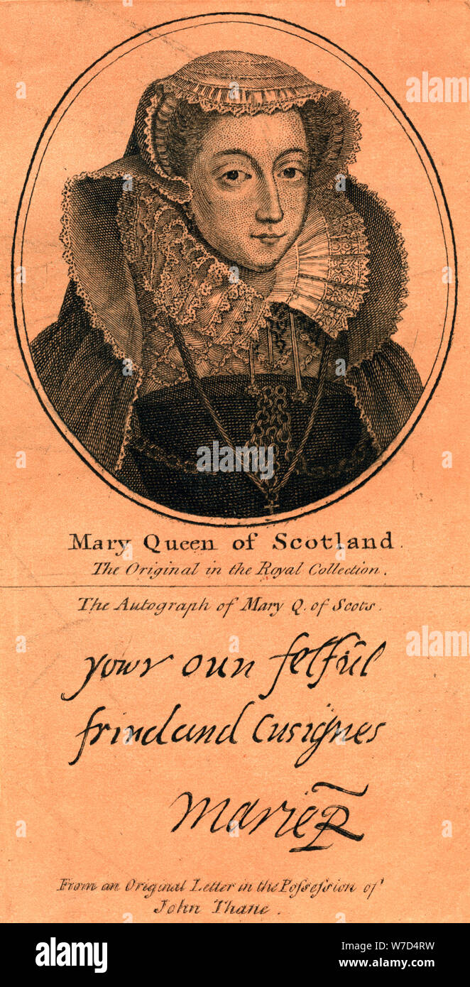 Mary, Queen of Scots, (1542-1587). Artist: Unknown Stock Photo