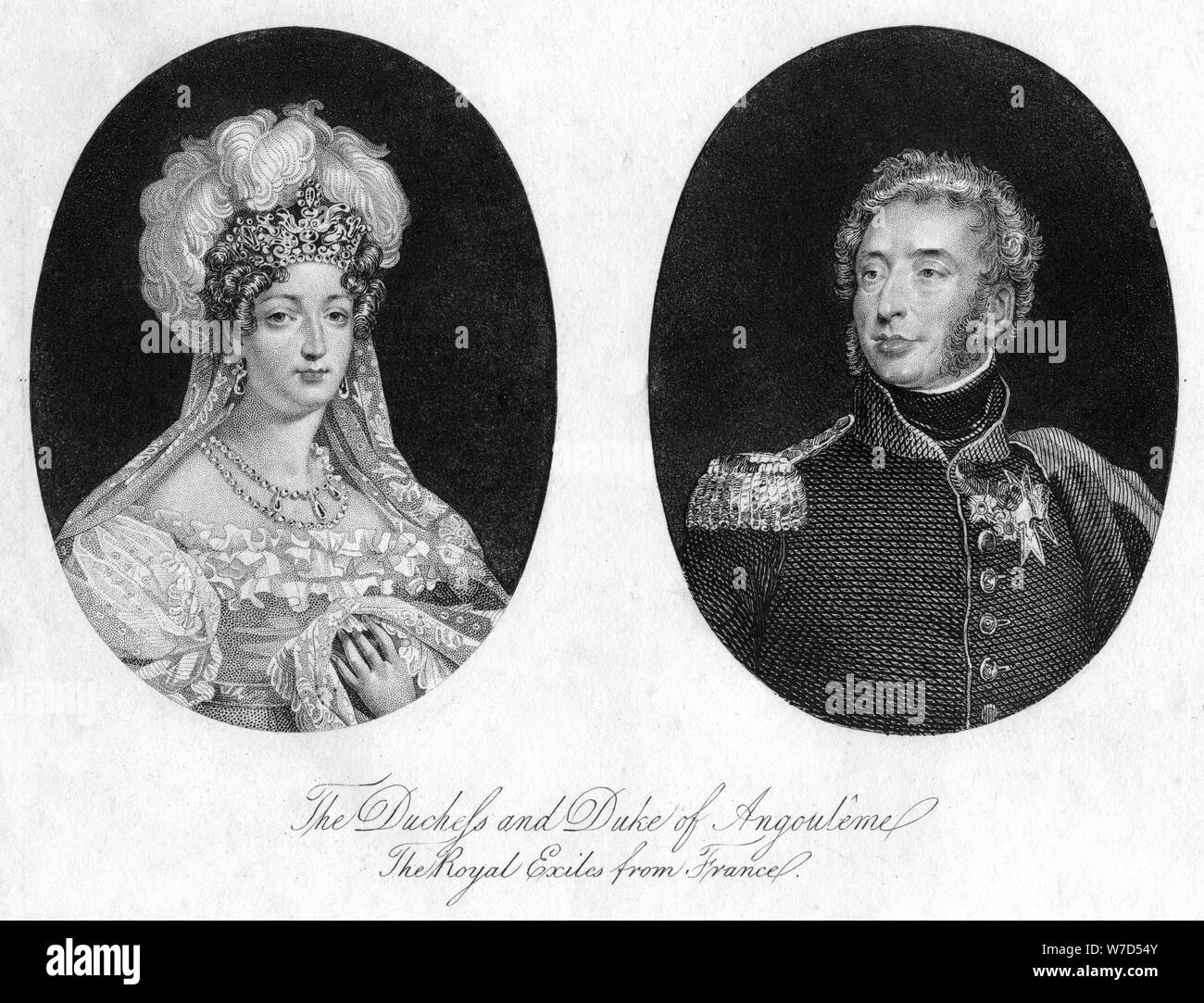 Duke and Duchess of Angouleme. Artist: Unknown Stock Photo