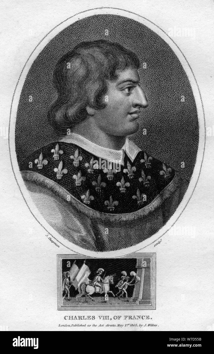Charles VIII, King of France, (1805).Artist: J Chapman Stock Photo