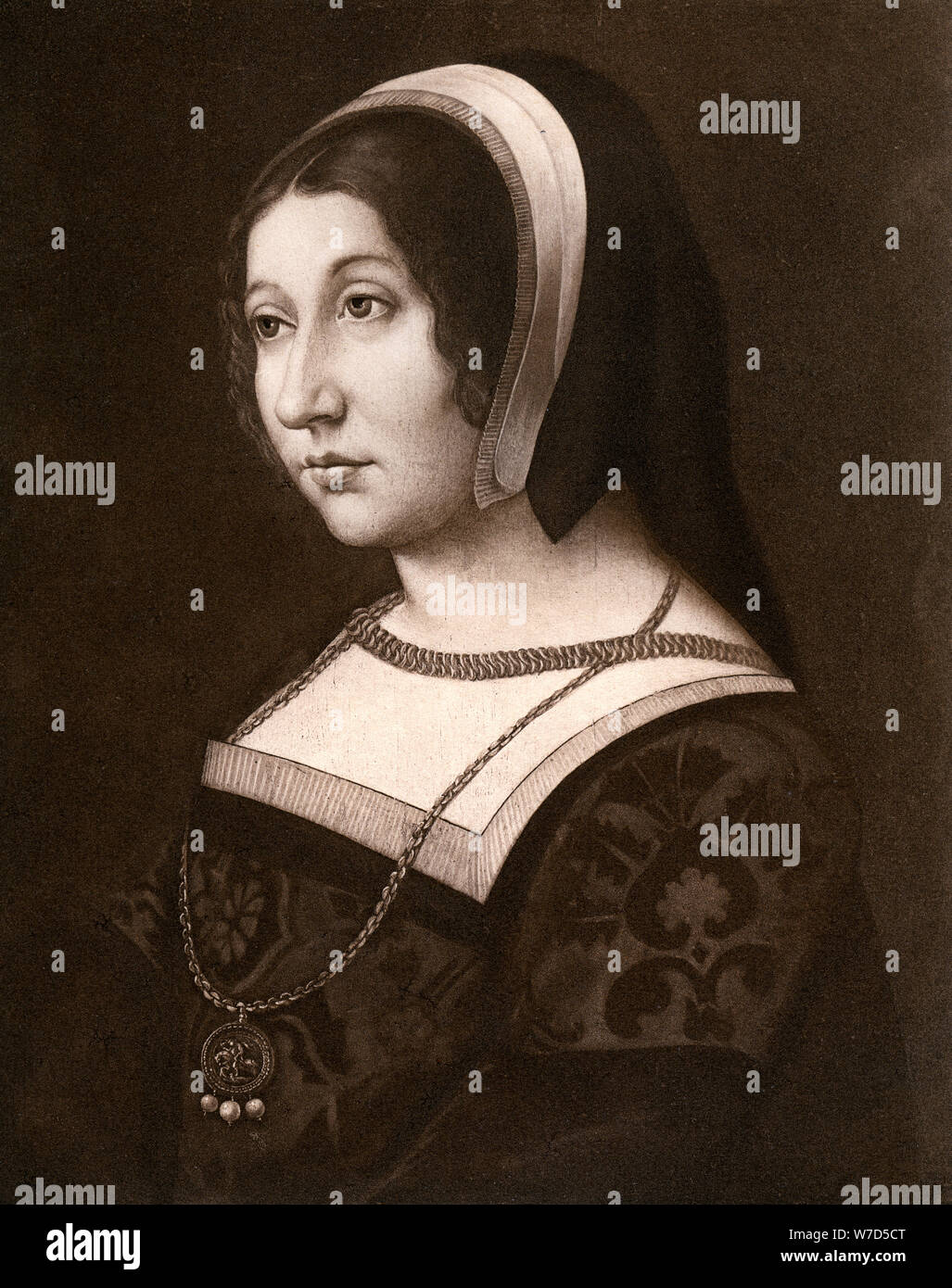 Unknown woman, formerly known as Margaret Tudor, c1520, (1902).Artist: Jean Perréal Stock Photo