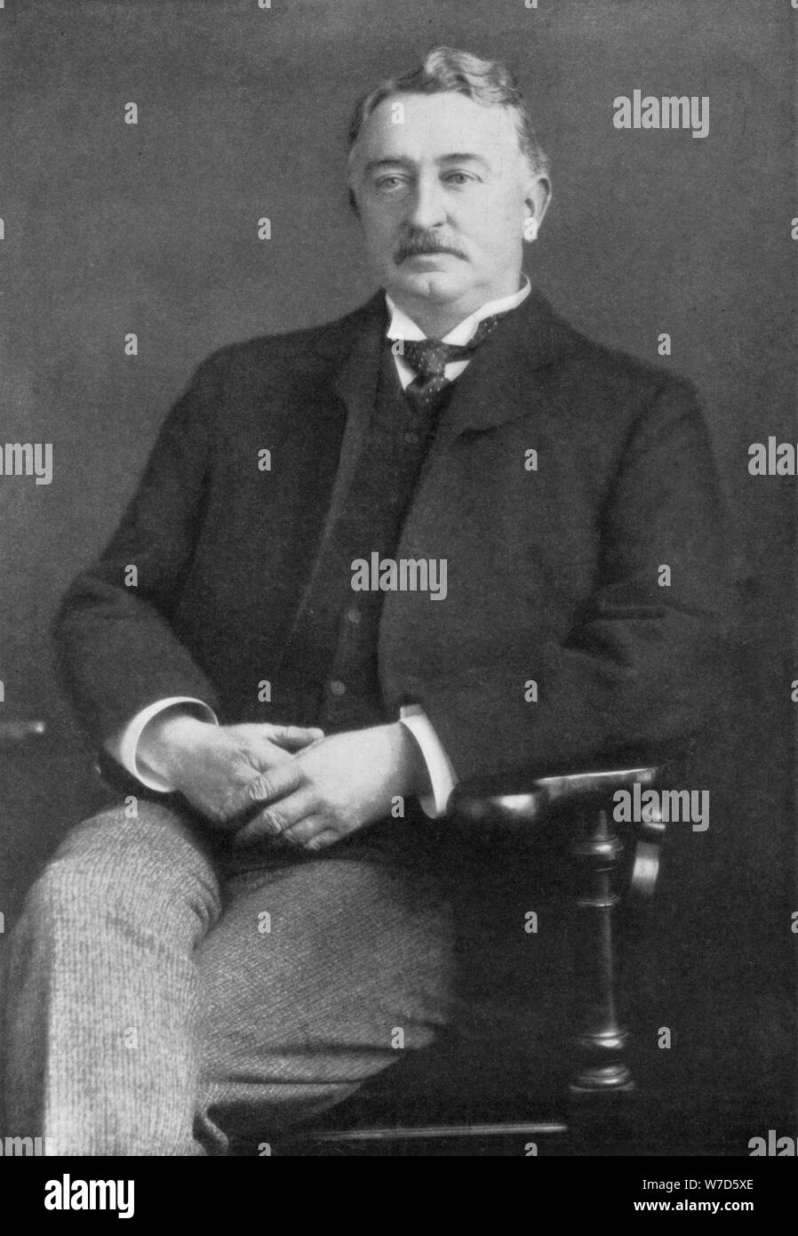 Cecil John Rhodes, British-born South African businessman, mining magnate, politician, 1902.Artist: Cecil Rhodes Stock Photo
