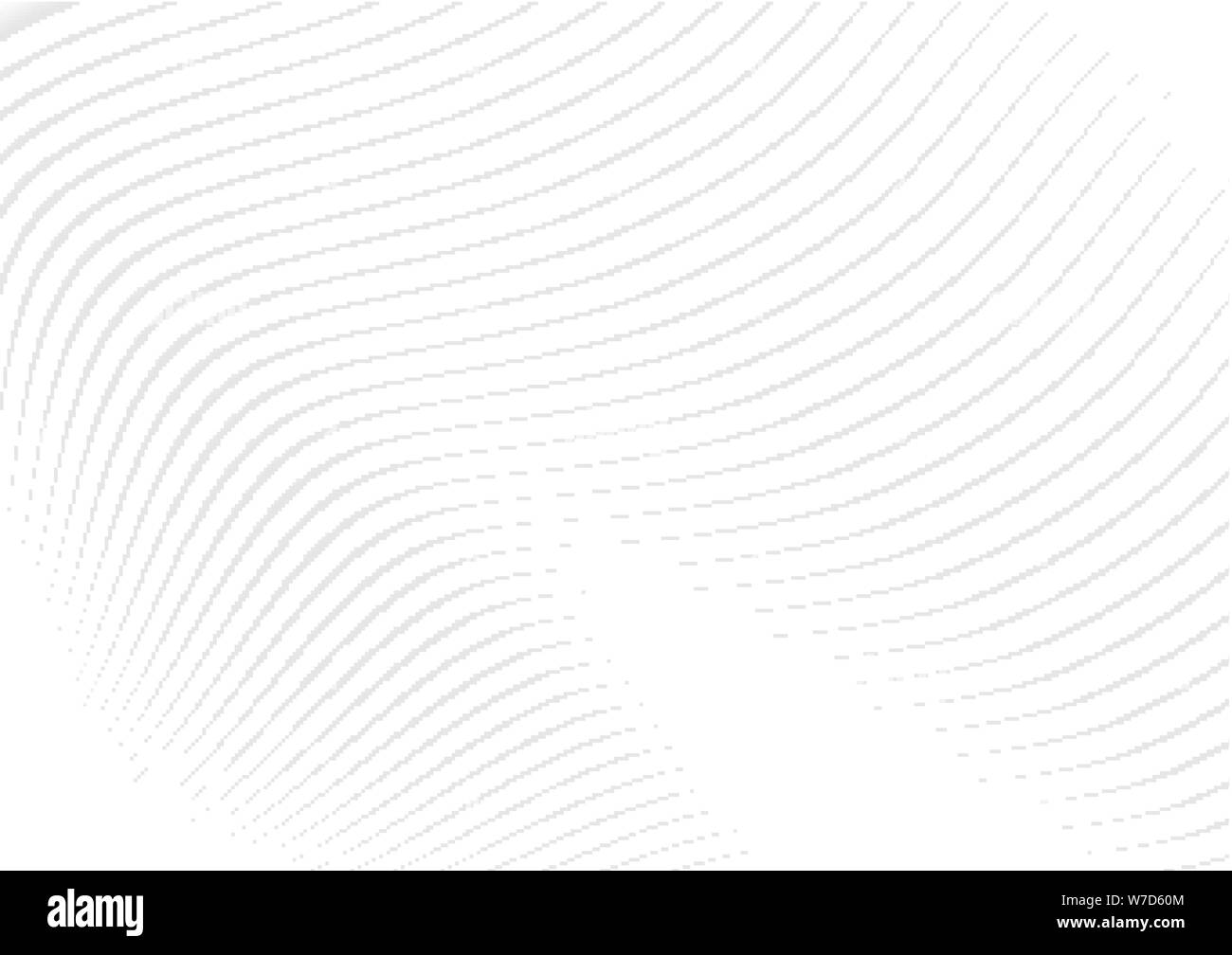 Minimal abstract grey wavy lines background. Vector design Stock Vector