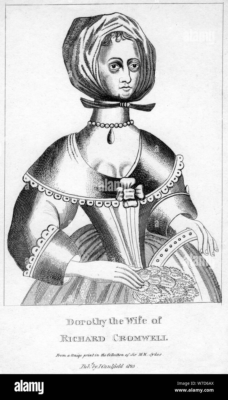 Dorothy, wife of Richard Cromwell, 17th century, (1825). Artist: Unknown Stock Photo