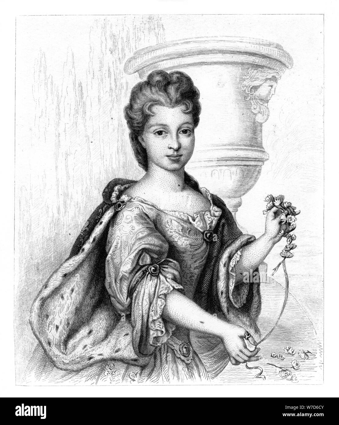 Marie Louise Elisabeth of Orleans. Artist: Unknown Stock Photo