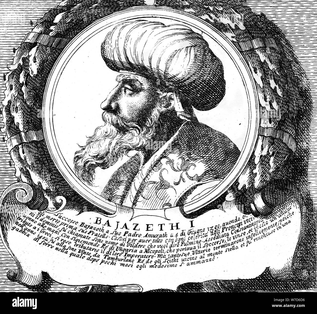 Bayezid I, Sultan of the Ottoman Empire. Artist: Unknown Stock Photo