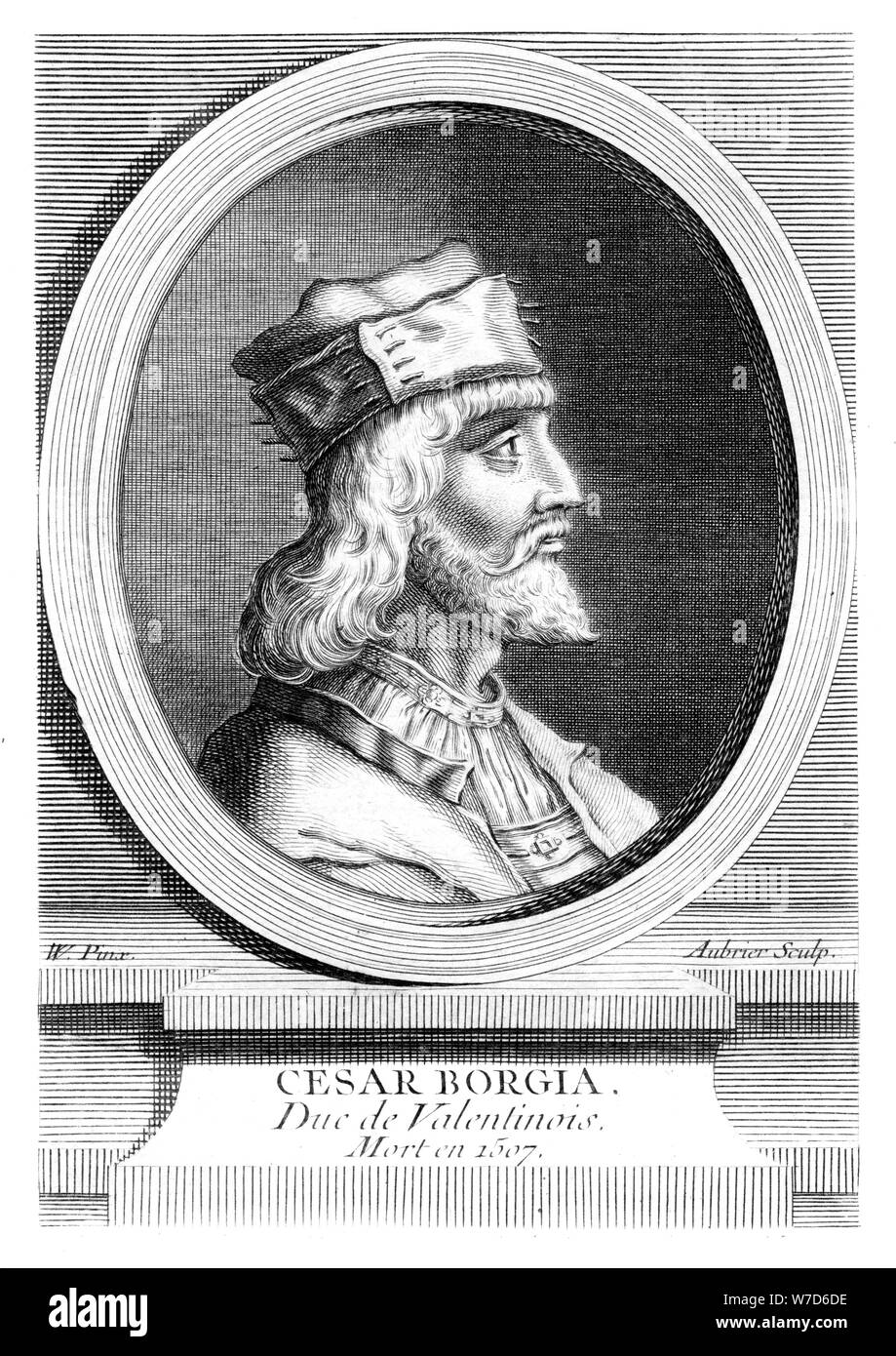 Cesare Borgia, Duke of Valentinois, Italian military leader.Artist: Aubrier Stock Photo
