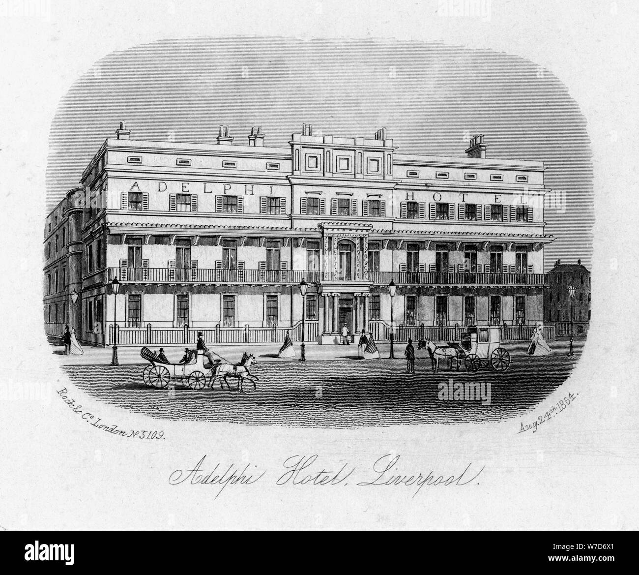 The Adelphi Hotel, Liverpool, Merseyside, 1864. Artist: Unknown Stock Photo