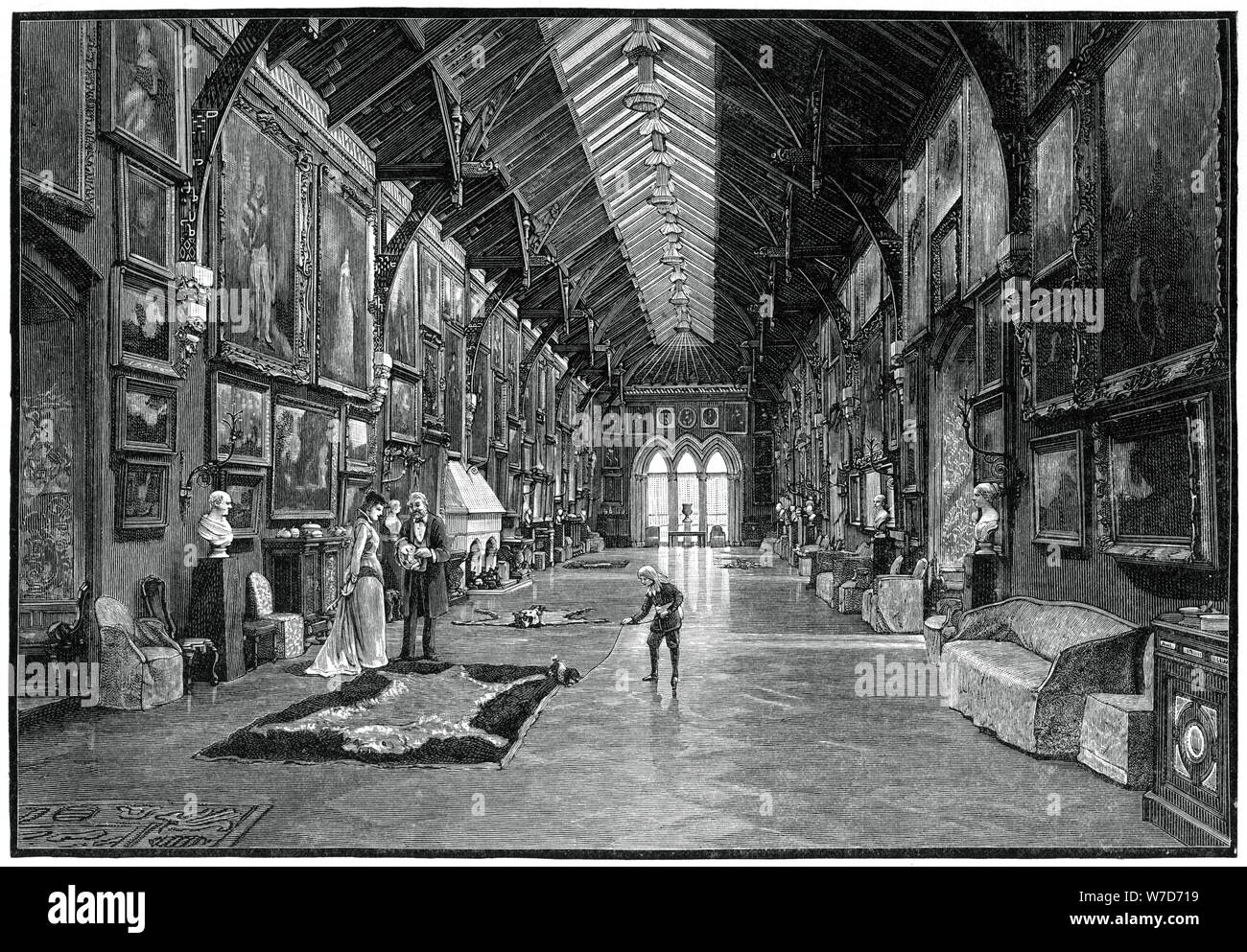 The Picture Gallery, Kilkenny Castle, c19th century. Artist: Unknown Stock Photo