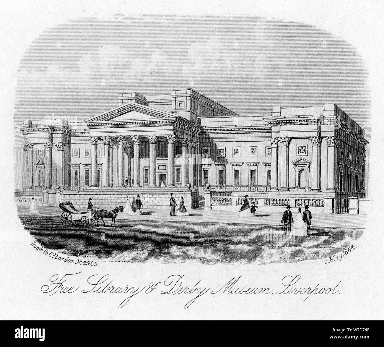 Free Library and Derby Museum, Liverpool, 1 May 1864. Artist: Unknown Stock Photo