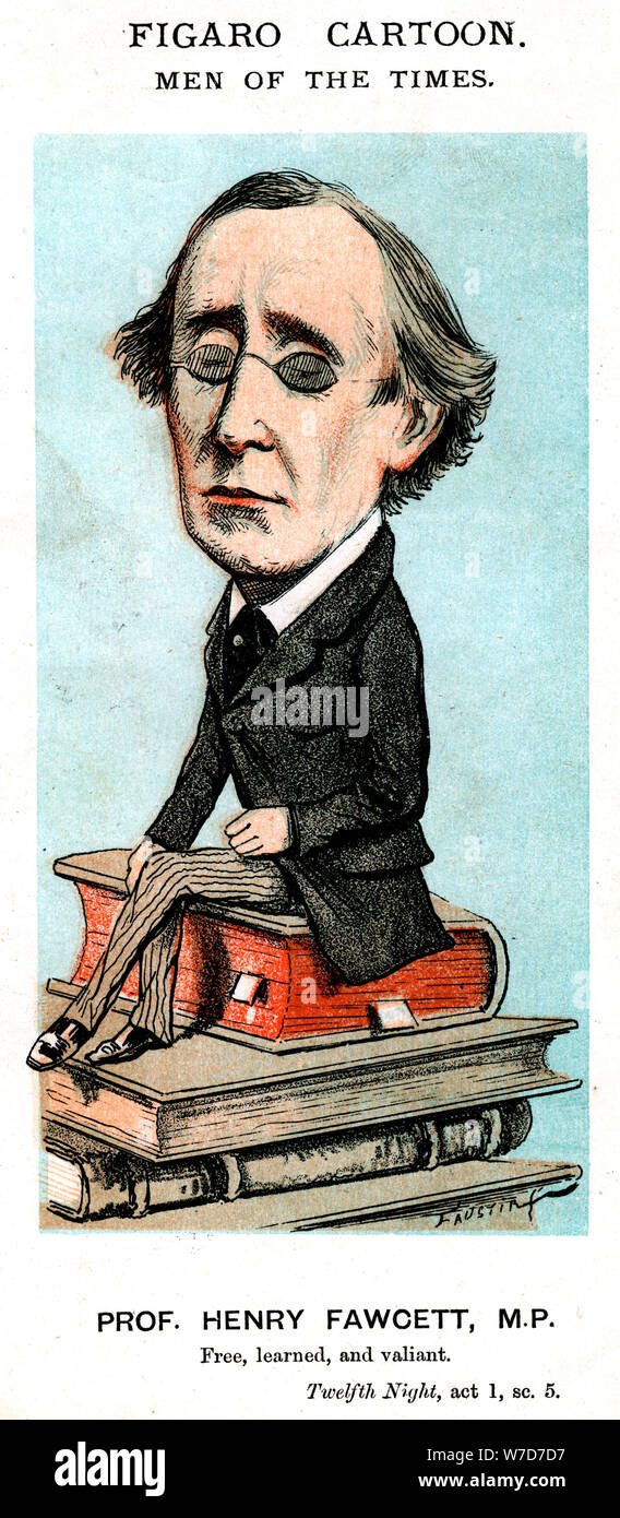 'Prof Henry Fawcett, MP', c19th century. Artist: Unknown Stock Photo