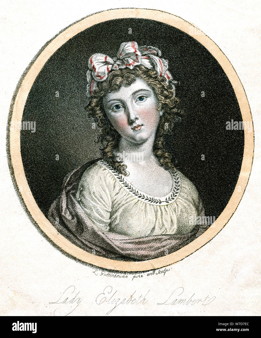 'Lady Elizabeth Lambert', 1750-1820. Artist: Unknown Stock Photo