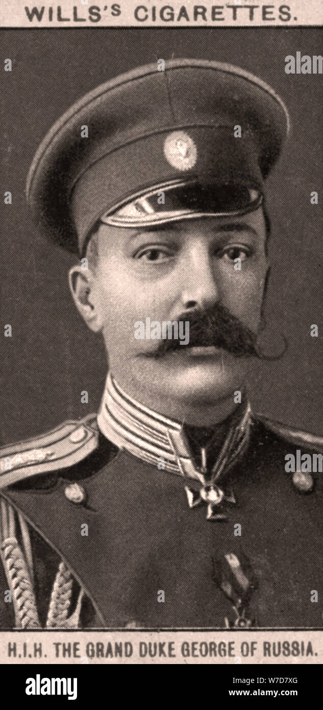 H.I.H The Grand Duke George of Russia, 1908.Artist: WD & HO Wills Stock Photo