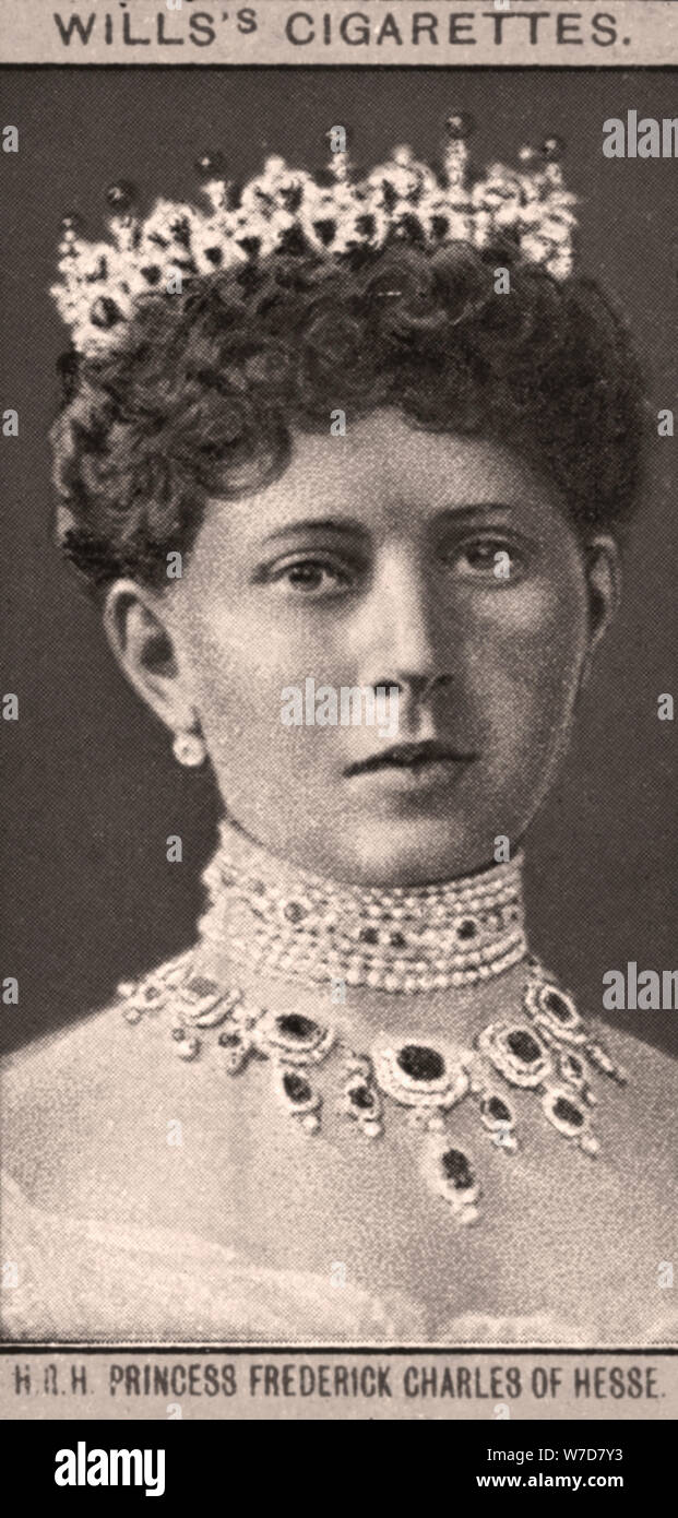 H.R.H Princess Frederick Charles of Hesse, 1908.Artist: WD & HO Wills Stock Photo