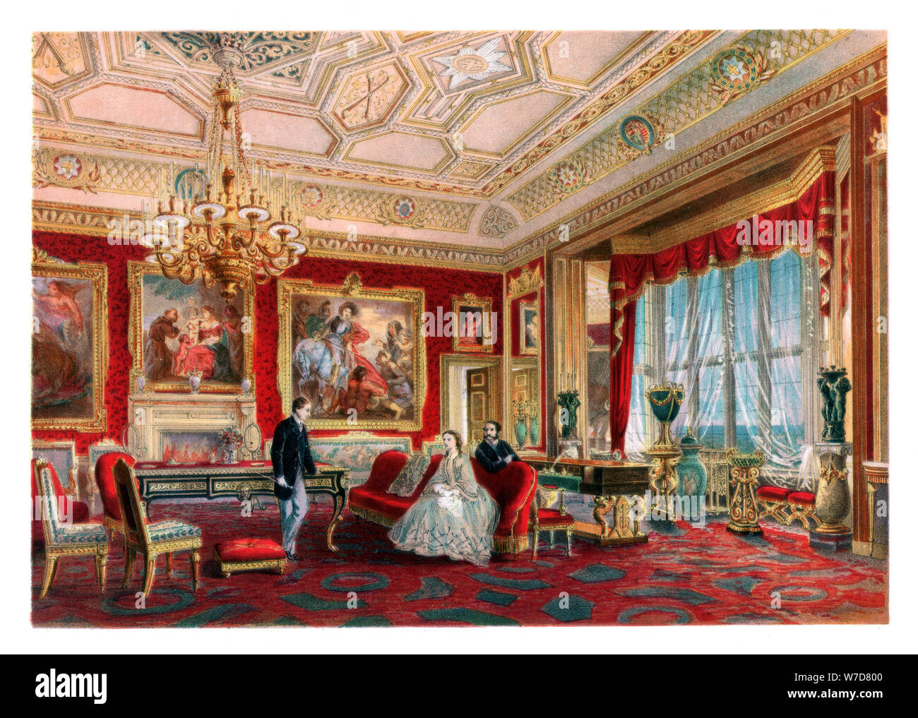 'The Rubens Room, Windsor Castle'. c1850-1910 Artist: Unknown Stock Photo