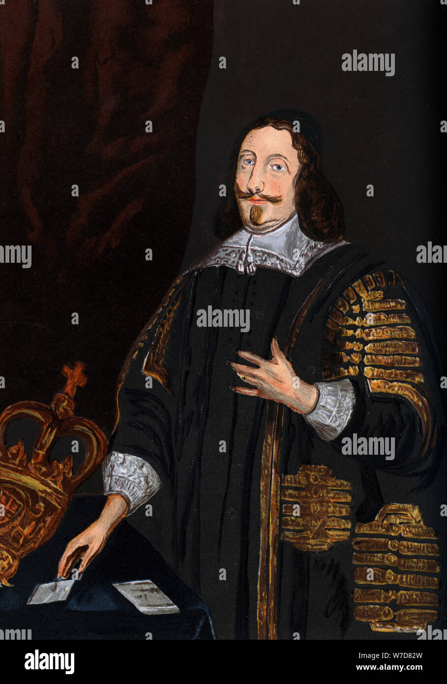 William Lenthall, Speaker of the House of Commons, c1642 (1893). Artist: Unknown Stock Photo