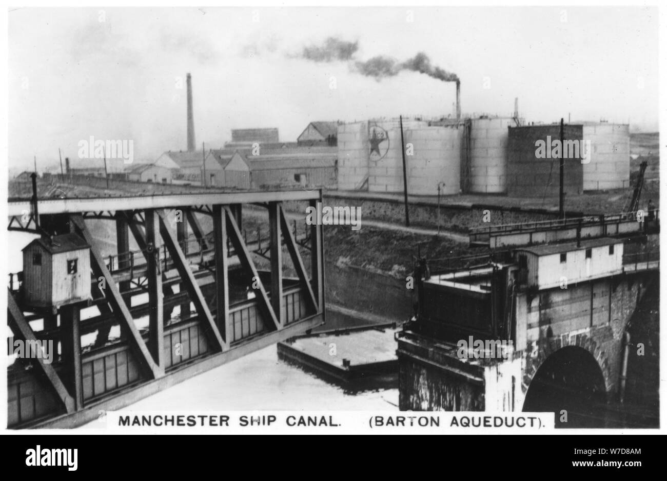 Barton aqueduct, Manchester ship canal, 1936. Artist: Unknown Stock Photo