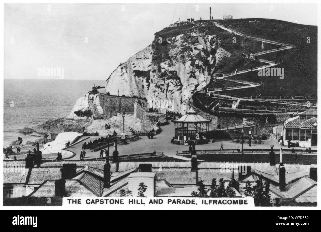 The Capstone Hill, and parade, 1936. Artist Unknown Stock