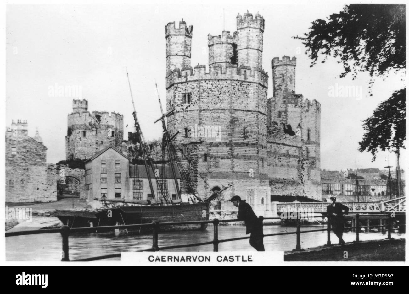 Caernarvon castle, Caernarfon in North Wales, 1936. Artist: Unknown Stock Photo