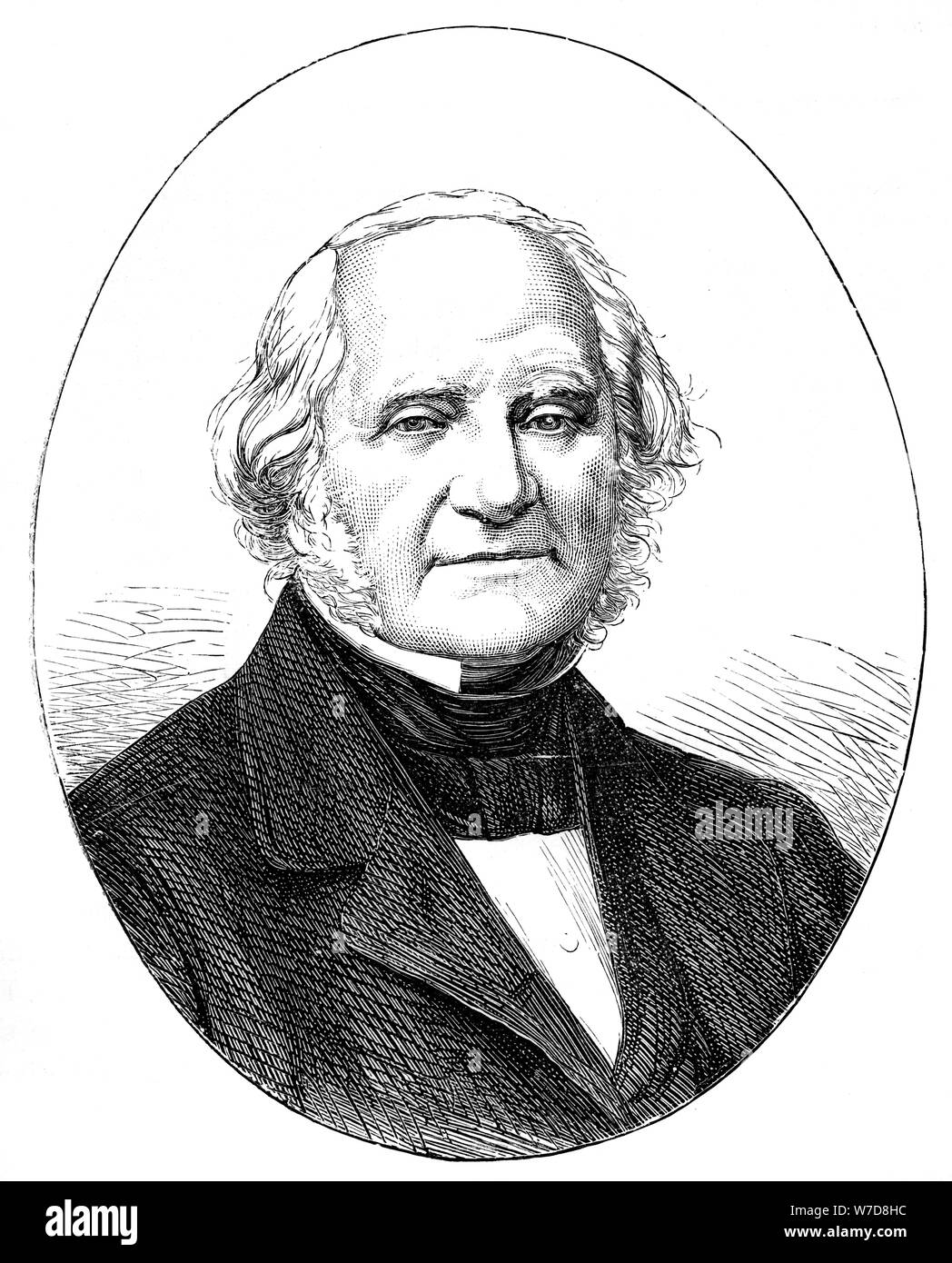 George Peabody (1795-1869), American banker and philanthropist. Artist: Unknown Stock Photo