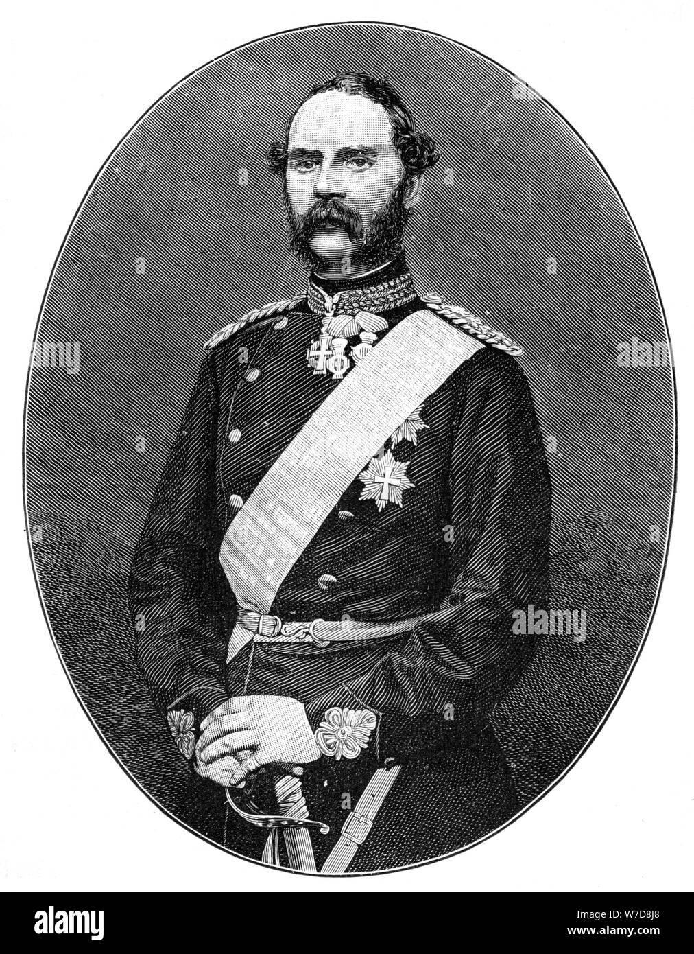 King Christian IX of Denmark (1818-1906). Artist: Unknown Stock Photo