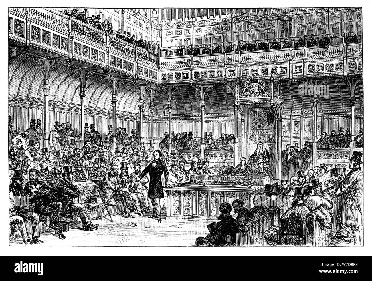 Benjamin Disraeli introducing his reform bill in the House of Commons