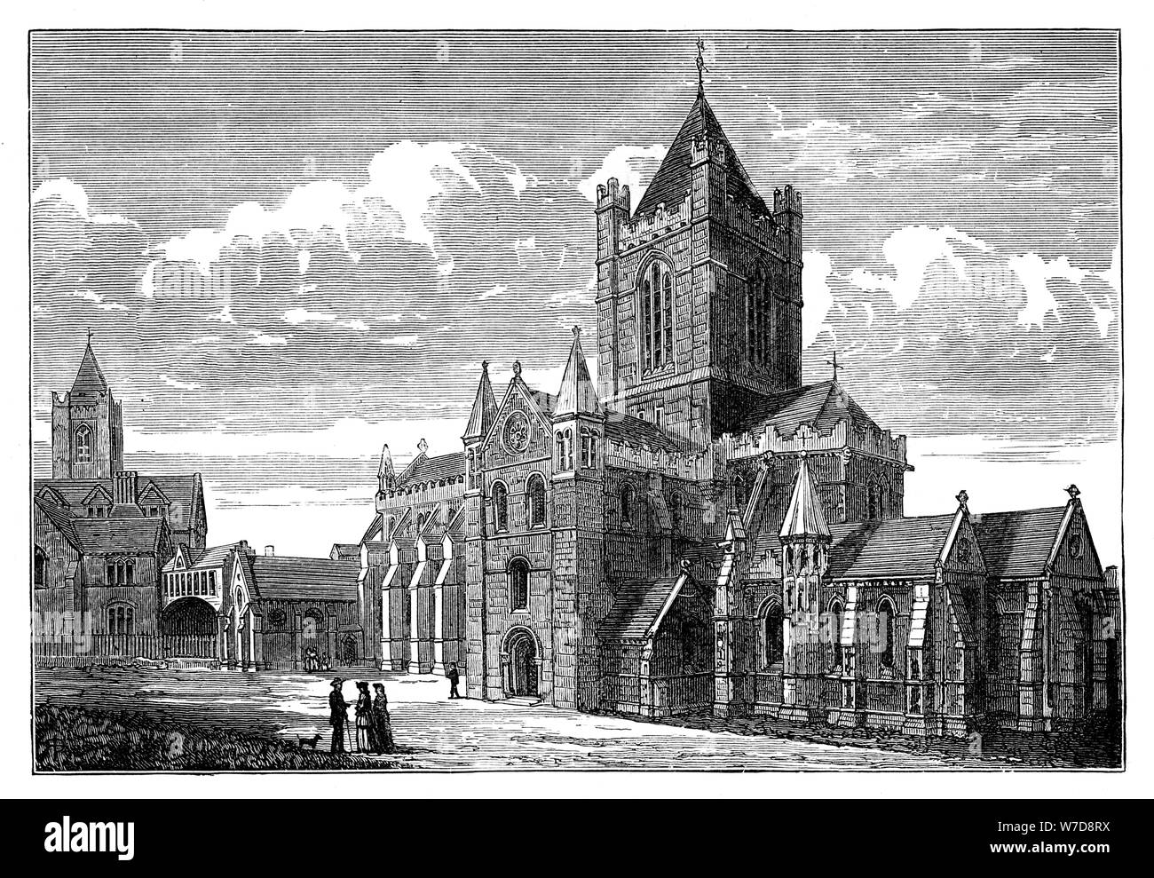 Christ Church Cathedral, Dublin, Ireland. Artist Unknown Stock Photo