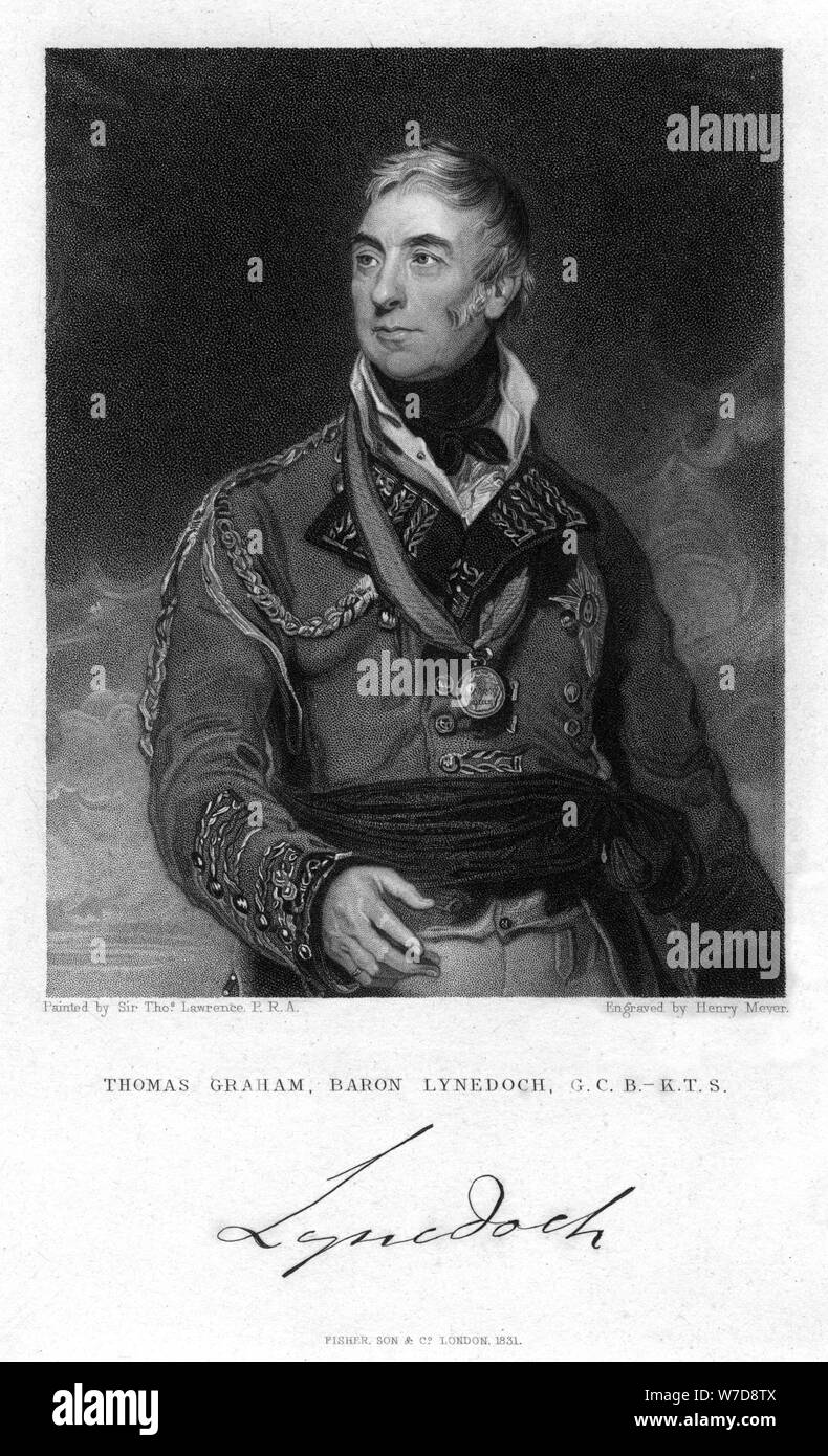 Thomas Graham, 1st Baron Lynedoch, Scottish politician and soldier, 1831. Artist: Henry Meyer Stock Photo